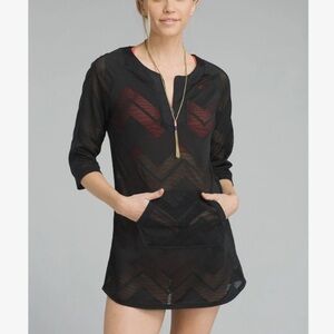 Prana Shea Tunic black swim coverup size small
